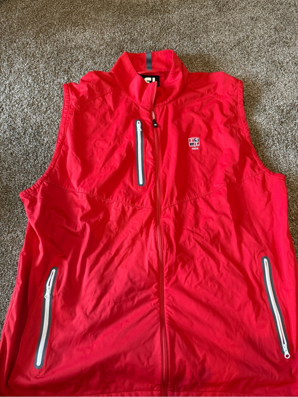 FootJoy Red Golf Jacket with FJ Neck Patch